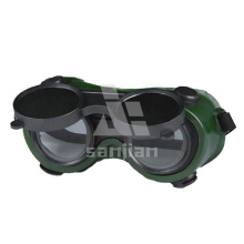 Augenschutz Klare innere Linsenbeschichtung Außenobjektiv Weiche PVC Rahmen Sicherheitsschweißbrille